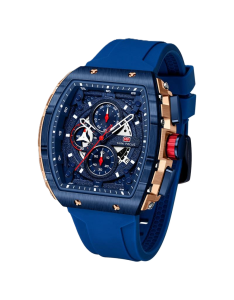 stainless steel black dial chronograph watch