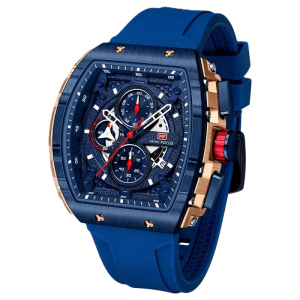 stainless steel black dial chronograph watch