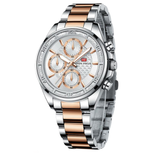 two tone gold & silver chronograph