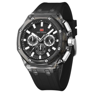 black sport chronograph watch